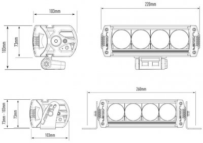 LAZER Tripple-R 750 Elite auxiliary lightbar (+ 720 lumens)
