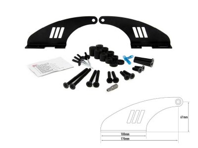 Universal mount for roof mounting of LED light bar - For cars without roof rails | Used parts sorting