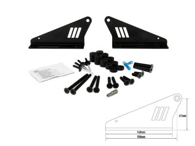 Universal bracket for roof mounting of LED ramp - For cars without roof rails