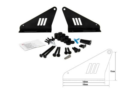 Universal bracket for roof mounting of LED ramp - For cars without roof rails