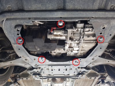 Attachment points for skid plate Land Rover Discovery Sport 2014-