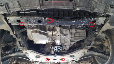 Mounting points skid plate Nissan Qashqai from 2014-2020