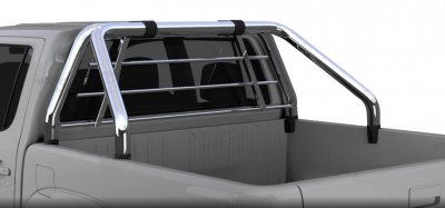 Stainless steel roll bar with protective grille for VW Amarok from 2011-