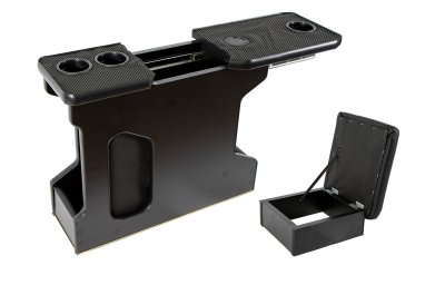 Black center console