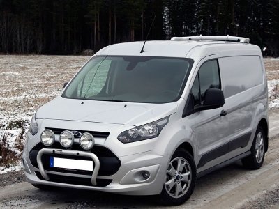 Aluminum bull bar for 3 auxiliary lights for Ford Transit Connect 2014-2017