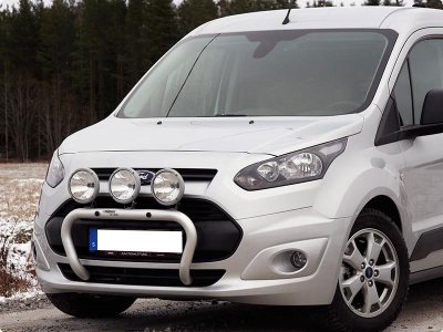 Aluminum bull bar for 3 auxiliary lights for Ford Transit Connect 2014-2017