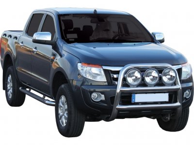Stainless steel bull bar for 3 auxiliary lights for Ford Ranger from 2012-2015