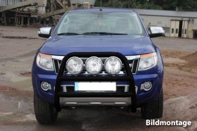 Stainless Steel Bull Bar with Black Powder Coating for Ford Ranger 2012-