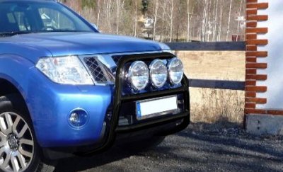 Stainless Steel Bull Bar with Black Powder Coating for Nissan Navara/D40 2011-2014
