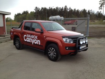 Stainless steel bull bar with matte black powder coating for VW Amarok 2011-2016
