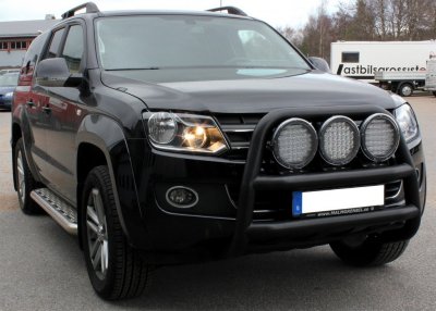 Stainless steel bull bar with matte black powder coating for VW Amarok 2011-2016