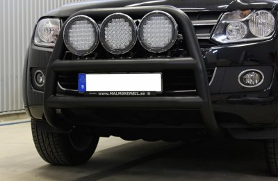 Stainless steel bull bar with matte black powder coating for VW Amarok 2011-2016