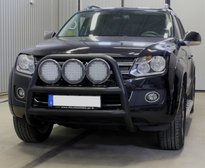 Stainless steel bull bar with matte black powder coating for VW Amarok 2011-2016