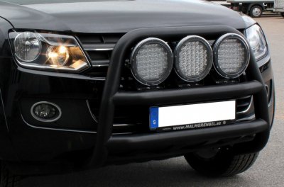 Stainless steel bull bar with matte black powder coating for VW Amarok 2011-2016