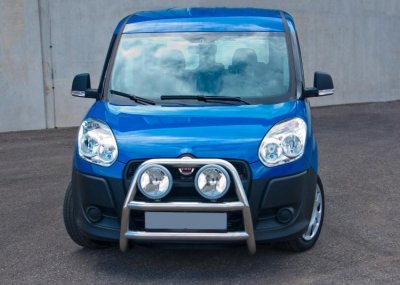Stainless steel bull bar for Fiat Dobló 2010-2013