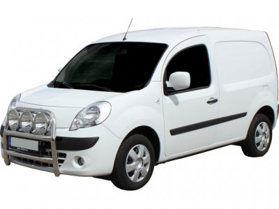 Stainless steel bull bar for 3 extra lights for Renault Kangoo 2008-2013