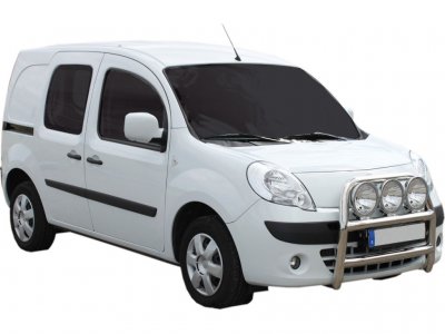Stainless steel bull bar for 3 extra lights for Renault Kangoo 2008-2013