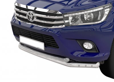 Double bull bar with 6 LED position lights for Toyota Hilux from 2016-