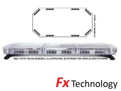 Mega-Flash FX1 - Single row LED flashing light strip 11-30V