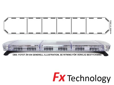 Mega-Flash FX2 - Double-row LED flashing light strip 11-30V