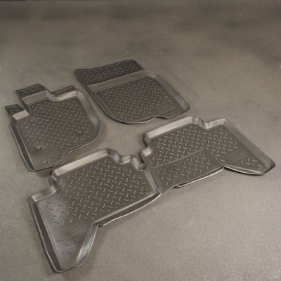 Rubber mats front and rear for Mitsubishi L200 2006-2015