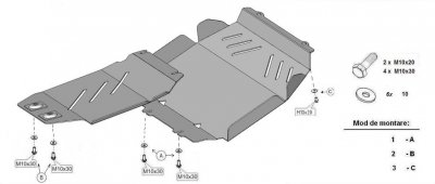 Skid plate Ford Ranger from 2012-2023