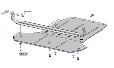 Skid plate gearbox and diff - VW Amarok 2011-2020