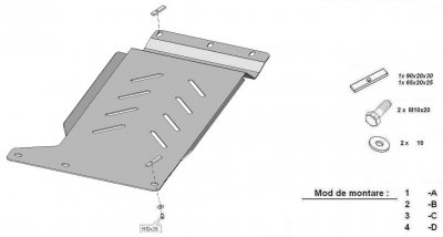 Skid plate Ford Ranger from 2012-2023