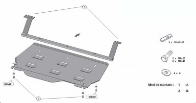 Skid plate for Opel Vivaro from 2020-
