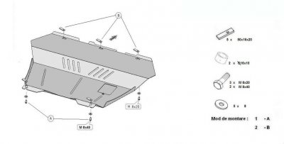 Skid plate for Citroën Jumpy from 2007-2015