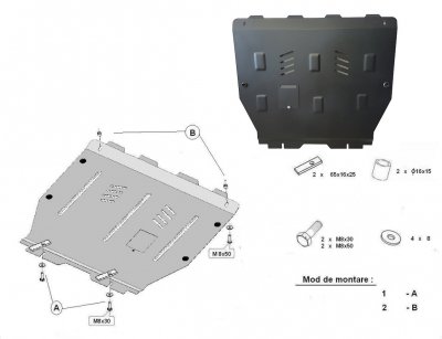 Sketch for skid plate Hyundai Santa Fe from 2006-2012