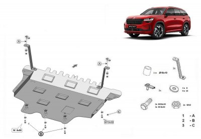 Skid plate Skoda Kodiaq from 2024 onwards