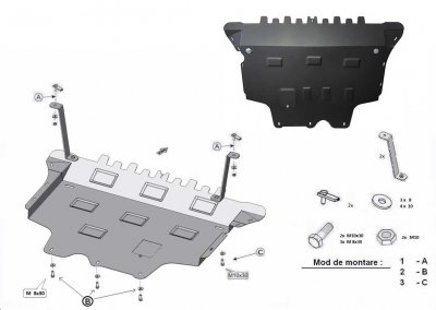 Sketch for skid plate Seat Ateca from 2016-