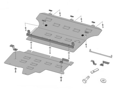 Skid plate Mercedes Vito 4x4 (4WD) from 2020-