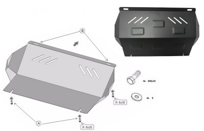Skid plate Fullback (Fiat) from 2016-2019