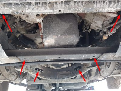 Attachment points for skid plate Iveco Daily from 2006-