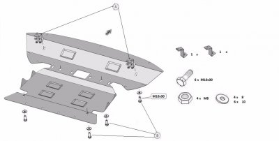 Skid plate Mercedes GLK from 2008-2015