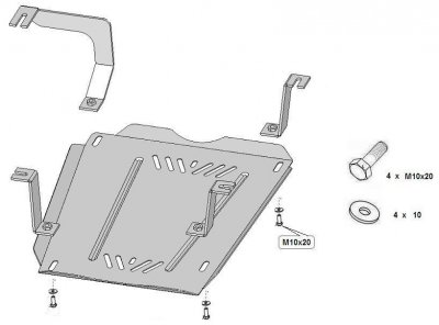 Skid plate fuel tank Dacia Duster from 2010-2017