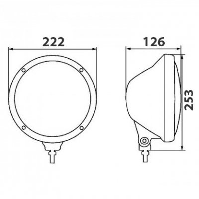 Hella Rallye 3003 with white glass lens (reference number 37.5)