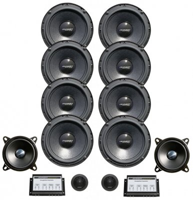 Door sides incl. 4 x 6.5" speakers for VW Transporter T5 2003- &amp; 2010-2015