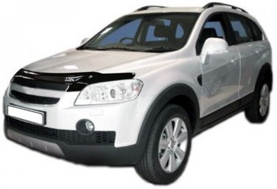 Black acrylic plastic Bonnet Guard for Chevrolet Captiva 2007-2011