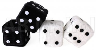 Velor dice - 80x80x80 mm