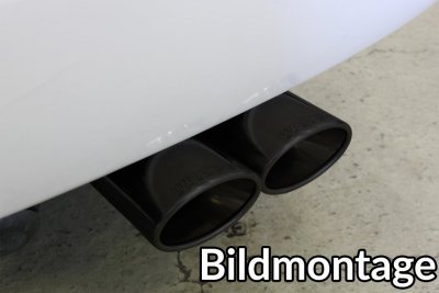 Sports exhaust system Milltek Twin VW Caddy 2.0TDI 2016-. Black tailpipes.