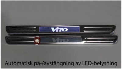 Entrance guard with LED lighting for Mercedes Vito/Viano from 2004-2014