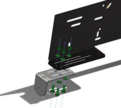 Extra light holder for LED light bar Juno, Apollo, Orbix21+