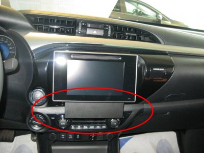 Button console for Toyota Hilux from 2016-