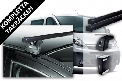 Complete Thule roof rails for Renault Trafic from 2002-2014