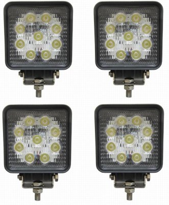 Square LED task light - 27W | 9-32V