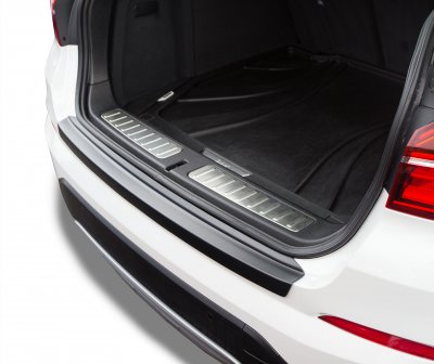 Rear guard / bumper protection in scratch-resistant ABS plastic for BMW X4 (F26) from 2014-