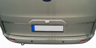 Rear bumper protection in stainless steel for Ford Transit Custom from 2012-2023